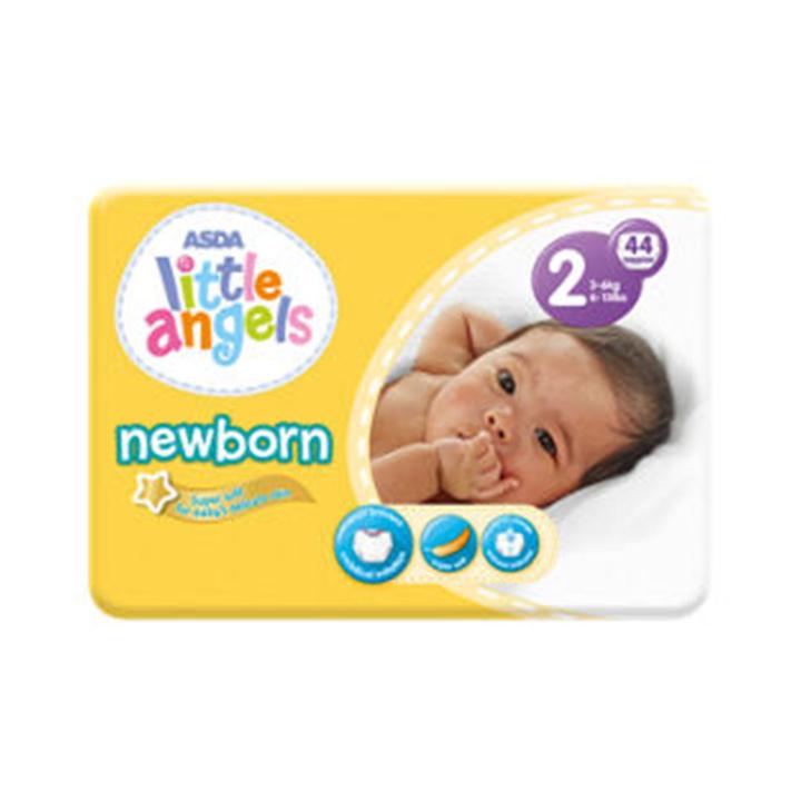 ASDA Little Angels Newborn Size 2 (44 Nappies) Hubtel